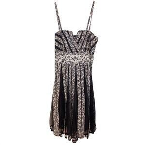 Pura Vida‎ black and white flowered dress SKUW099